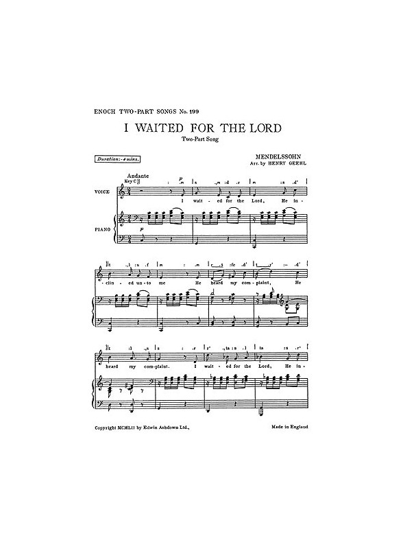 Mendelssohn: I Waited For The Lord