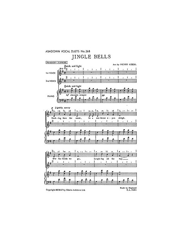 Henry Geehl: Jingle Bells (2-Part)