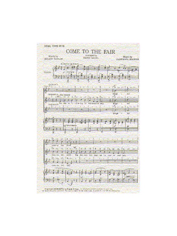 Easthope Martin: Come To The Fair (SSA)