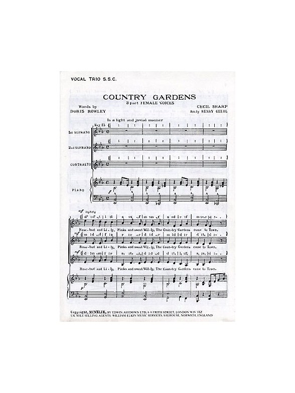 Cecil Sharp: Country Gardens (SSA)