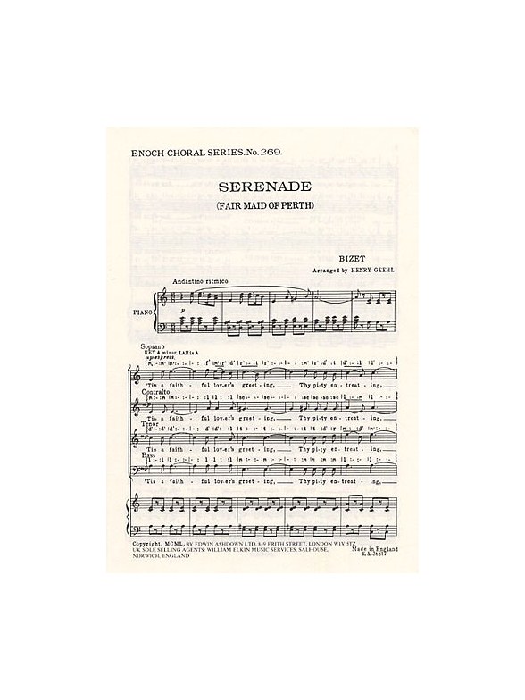 G Bizet: Serenade (Fair Maid Of Perth)