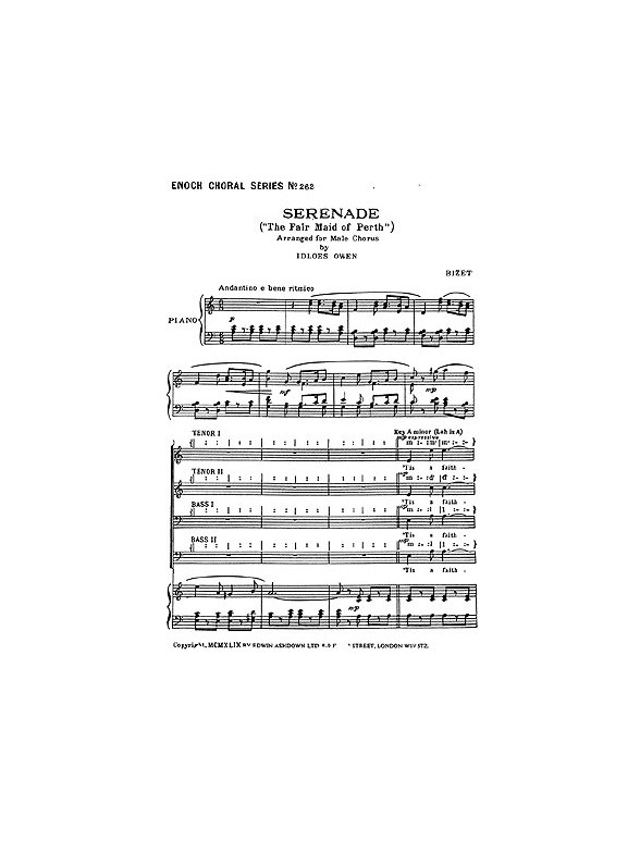 Georges Bizet: Serenade (Fair Maid Of Perth) - TTBB