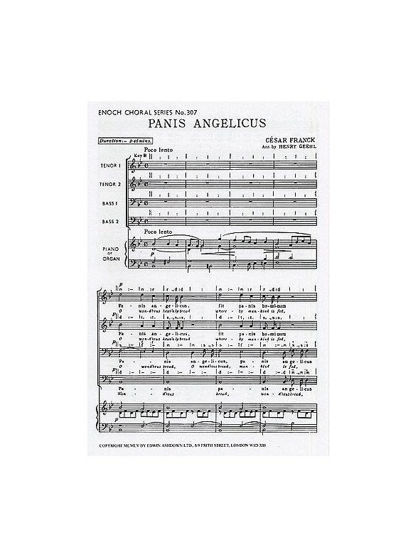 Cesar Franck: Panis Angelicus (TTBB/Organ)