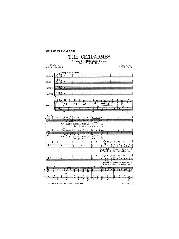 Jacques Offenbach: Gendarmes (TTBB)