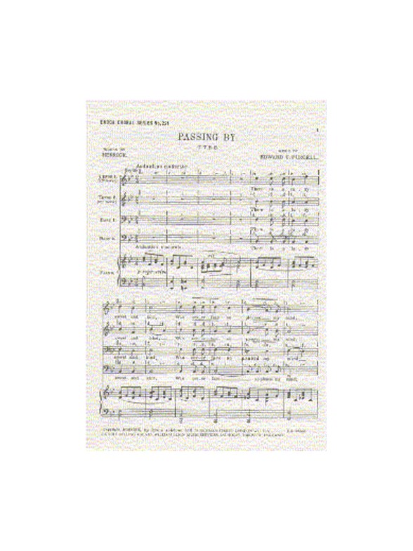 Edward Purcell: Passing By (TTBB)