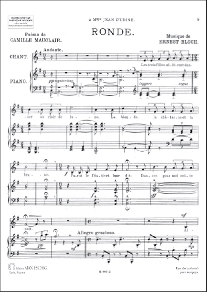 Historiettes au crepuscule - Ronde Cht-Piano