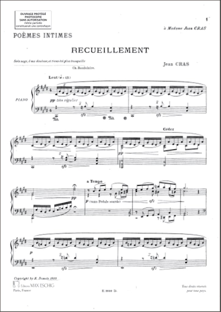 Poemes Intimes N 4 Recueillement Piano