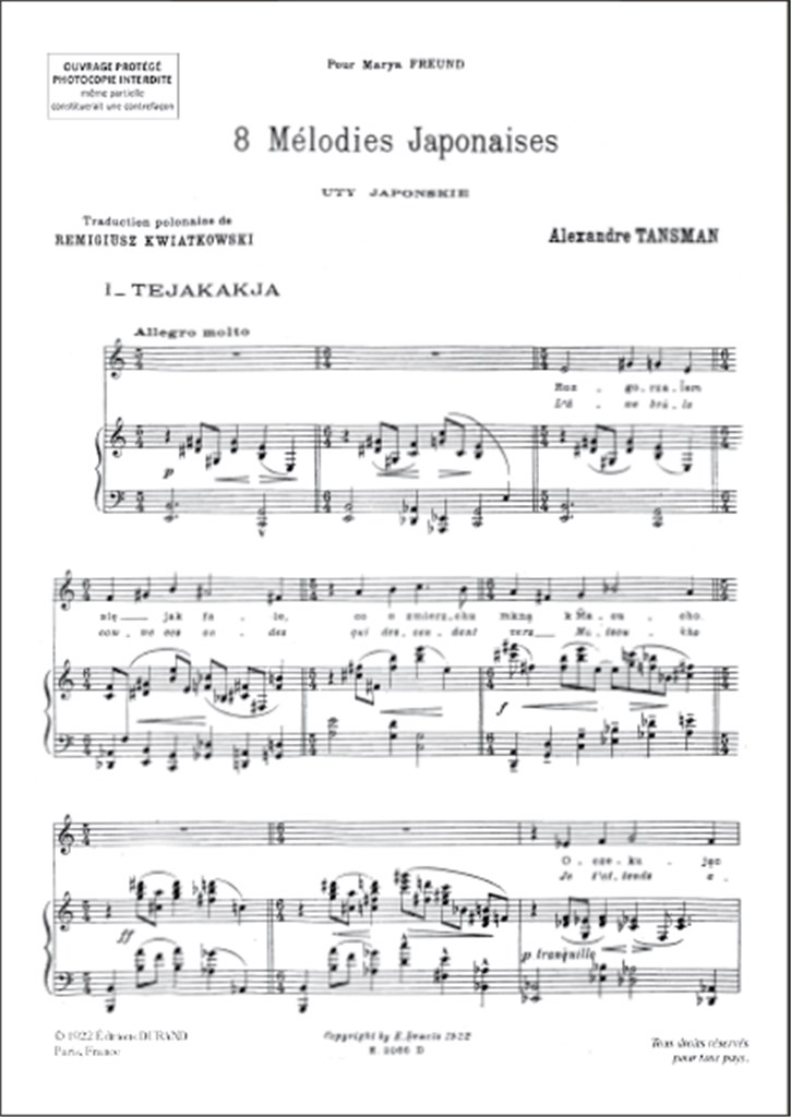 8 Melodies Japonaises Cht-Piano