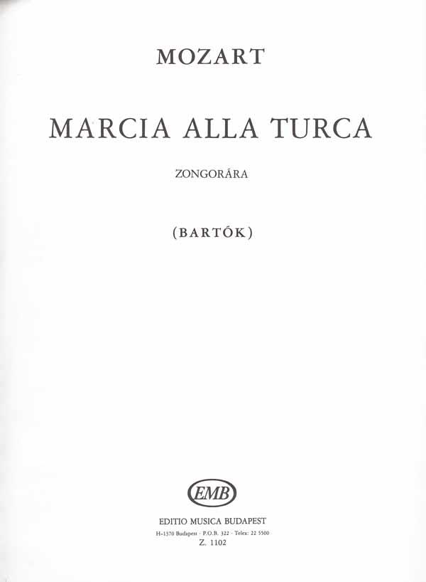 Marcia alla Turca von der Sonate A-Dur (KV 331) : von der Sonate A-Dur (KV 331)