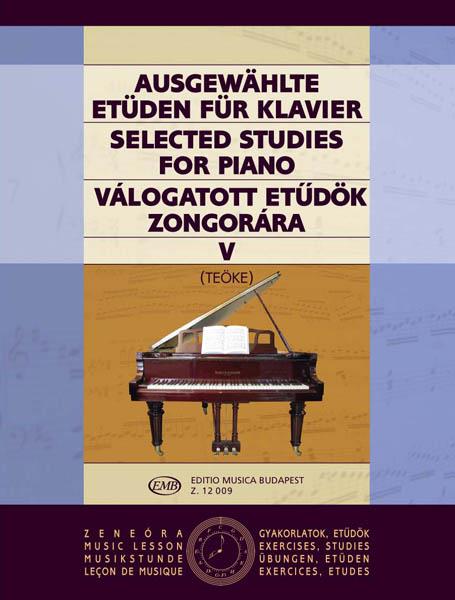 Ausgewählte Etüden V für Klavier : zongorára