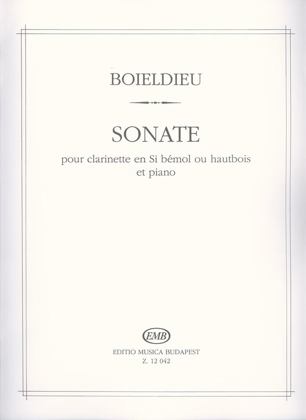 Sonate pour clarinette en Si bemol ou hautbois et