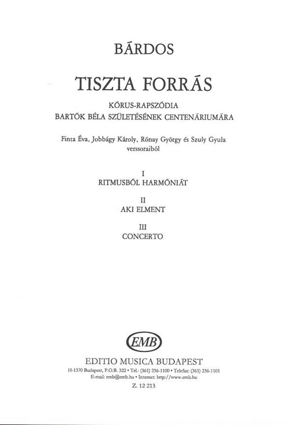 Tiszta forrás : by Finta É., Jobbágy K., Rónay Gy., Szuly Gy.