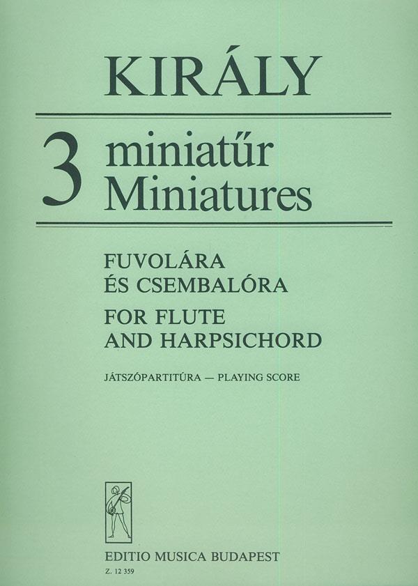 3 Miniaturen : für Flöte und Cembalo