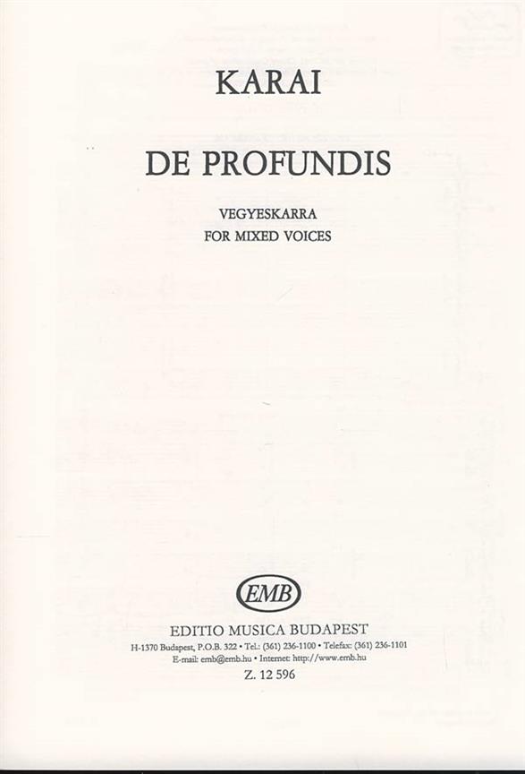 De Profundis Psalm 130