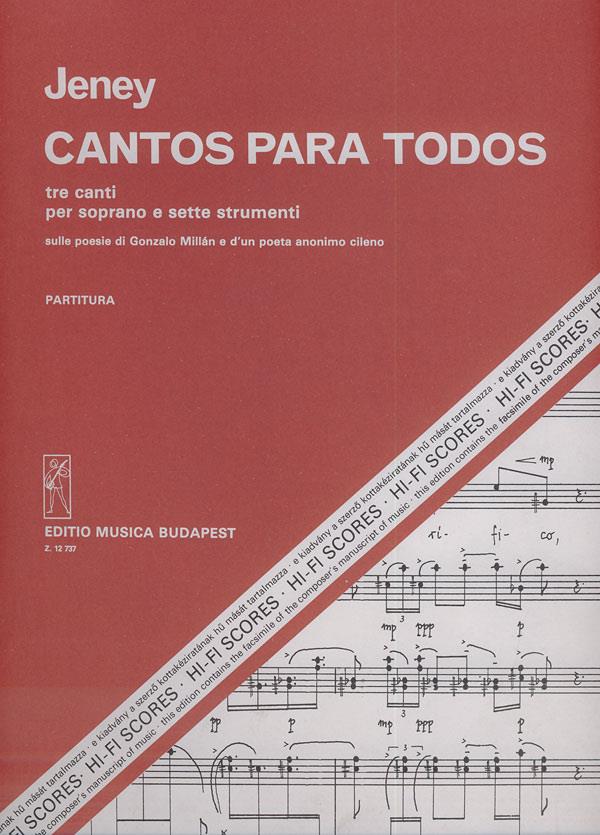 Cantos para todos : Tre canti per soprano e sette strumenti sulla poesia di G. Millan