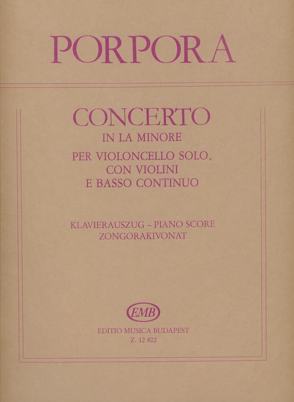Concerto in la minore : per violoncello solo, con violini e basso continuo