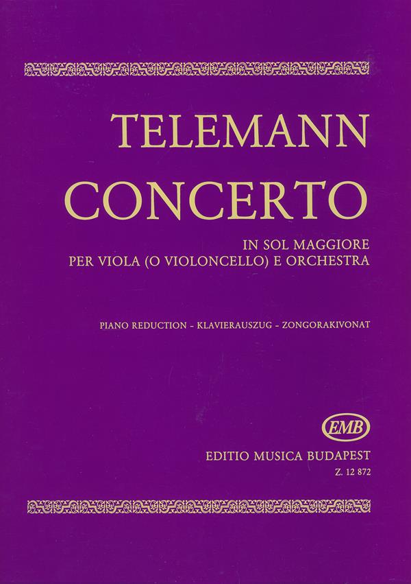 Concerto in sol maggiore per viola ( o violoncel : per viola ( o violoncello) e orchestra