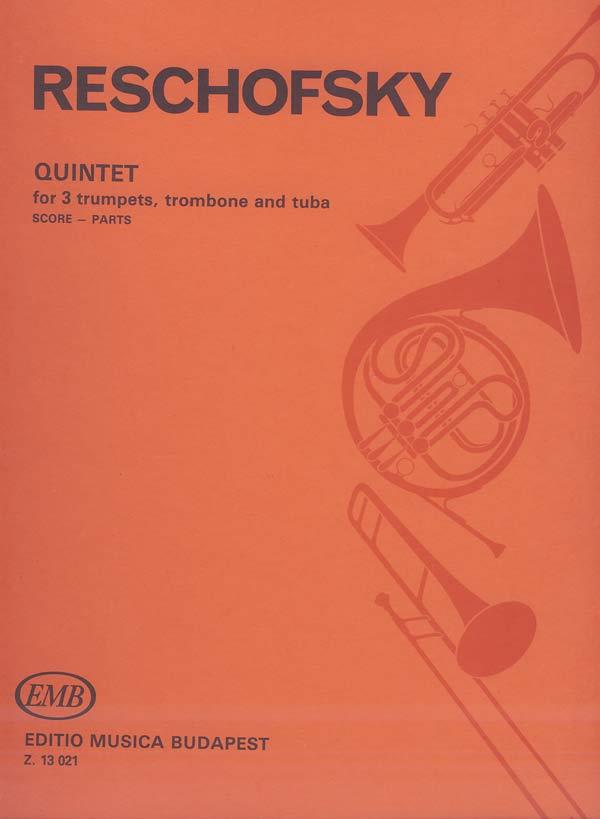Quintett für drei Trompeten, Posaune und Tuba : für drei Trompeten, Posaune und Tuba