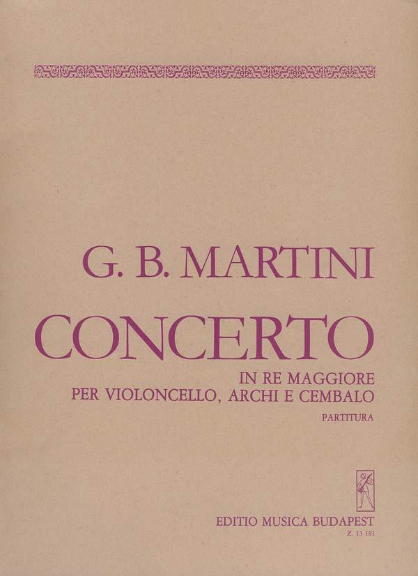 Concerto in Re maggiore : per violoncello, archi e cembalo