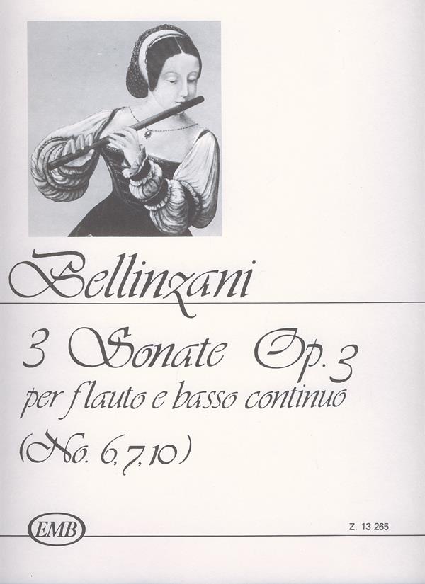 3 Sonaten : Für Flöte und Basso Continuo