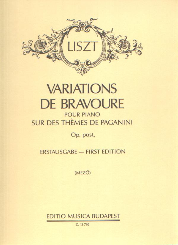 Variations de bravoure op. Post. Sur des themes d : Sur des themes de Paganini