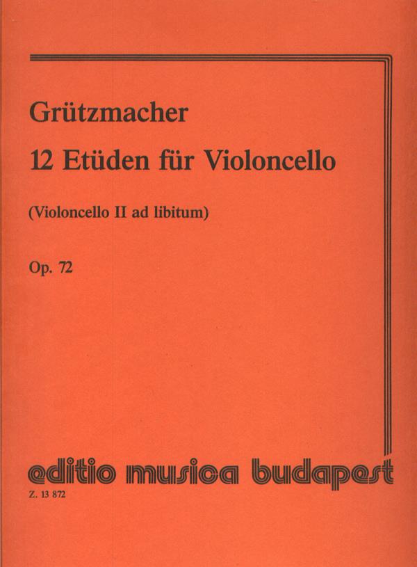 12 Etüden op. 72 (Violoncello II ad lib.) : (Violoncello II ad lib.)