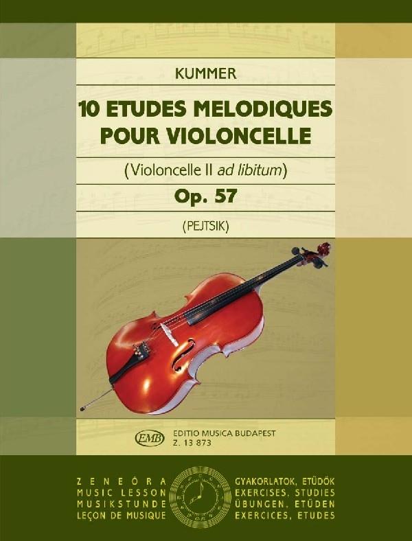 10 etudes melodiques op. 57 (Violoncello II ad li : (Violoncello II ad lib.)