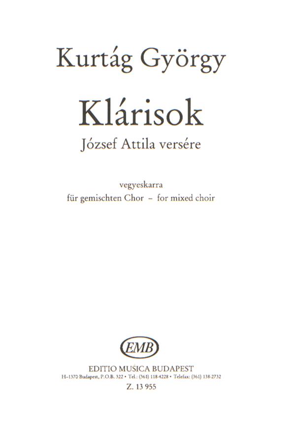 Klarisok - Beads : for mixed choir