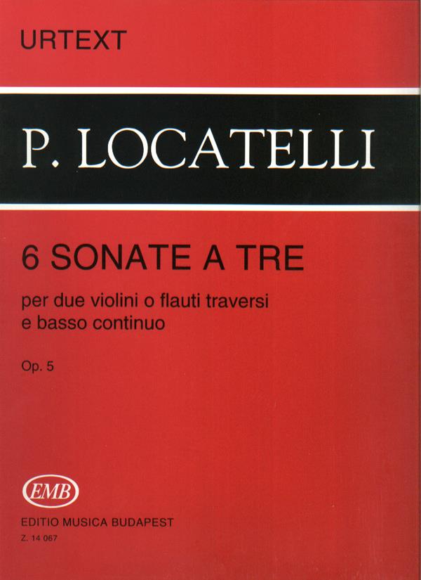 6 Sonate a tre per due violini o flauti traversi e