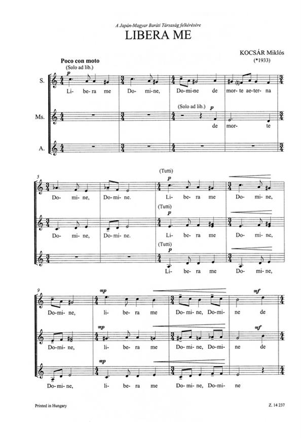 Libera me per coro femminile