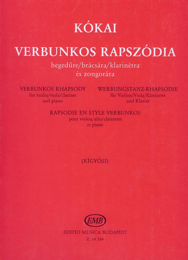 Werbungstanz-Rhapsodie für Violine-Viole-Klarine : für Violine-Viole-Klarinette und Klavier