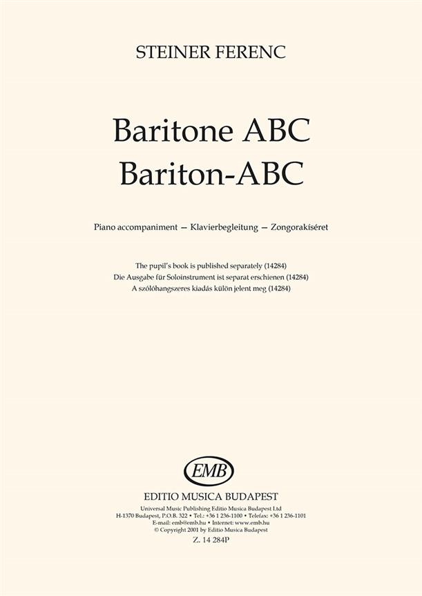 Baritone ABC : Piano accompaniment