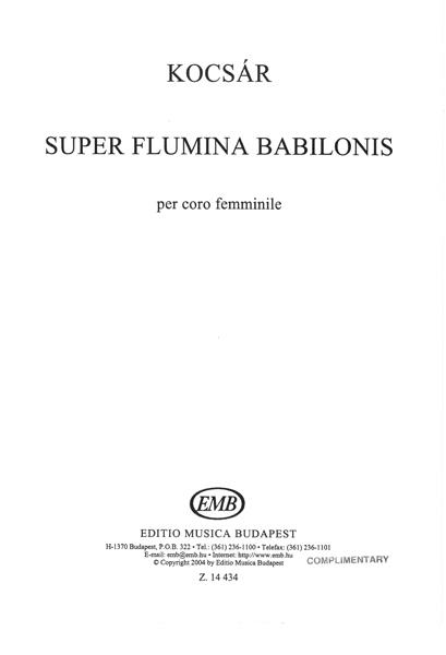 Super flumina Babilonis per coro femminile