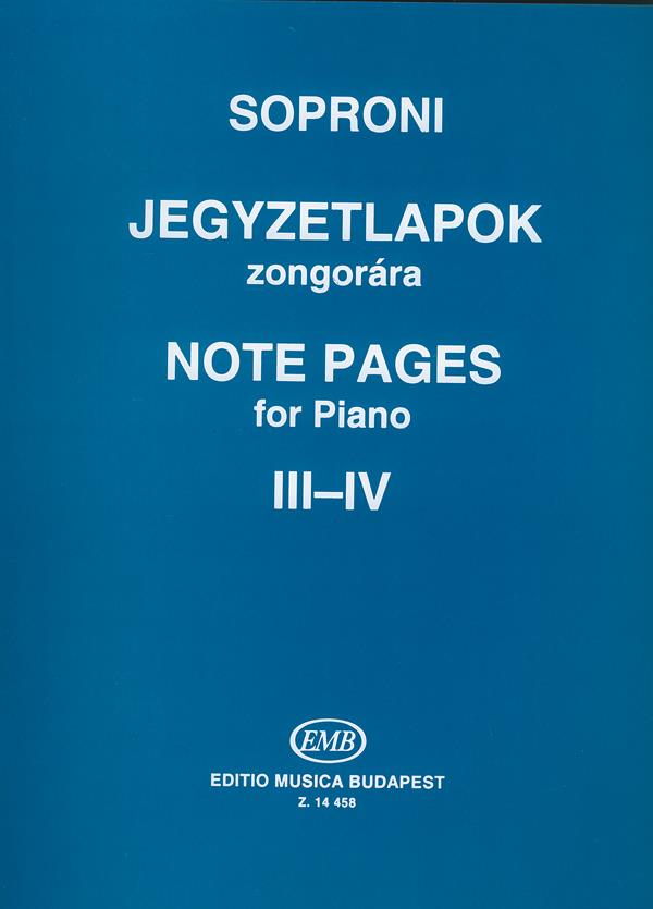 Note Pages for Piano