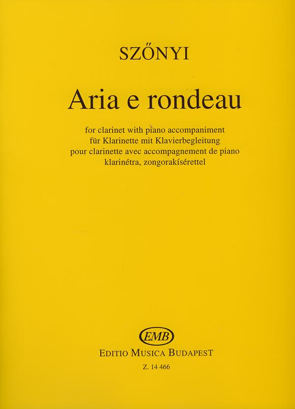 Aria e rondeau für Klarinette mit Klavierbegleitun : Klavierauszug