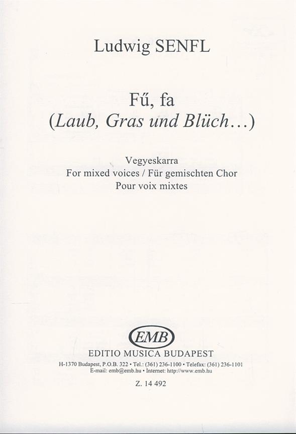 Fü, fa (Laub, Gras und Blüch)