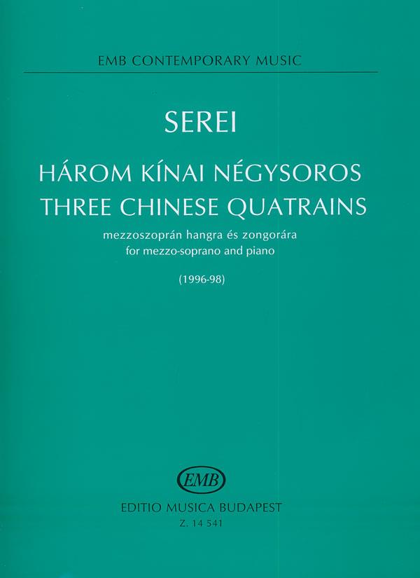 Three chinese quatrains to poems by Li Tai-Po, in