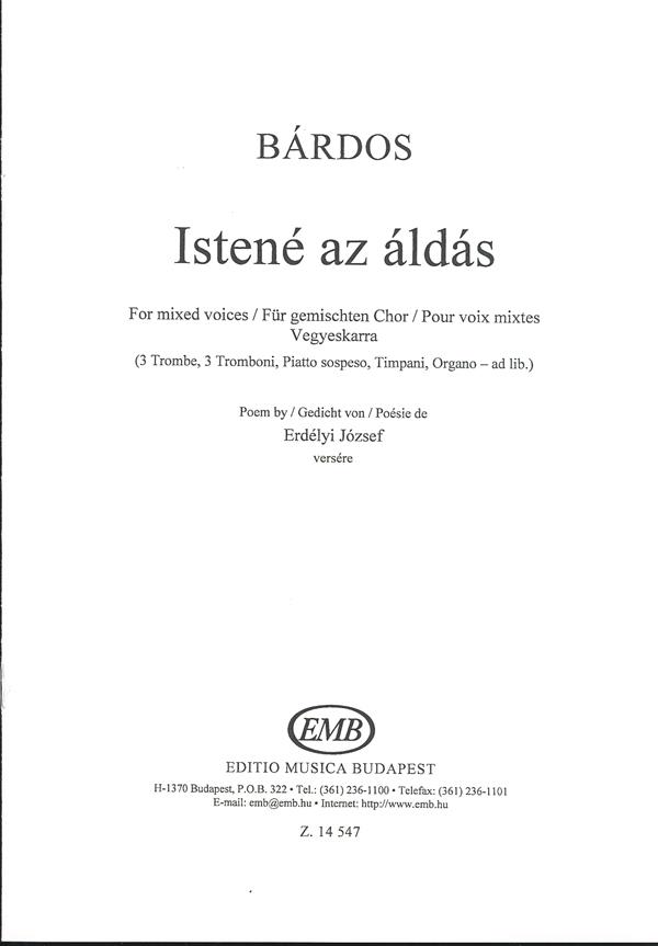 Istené az áldás - for mixed voices