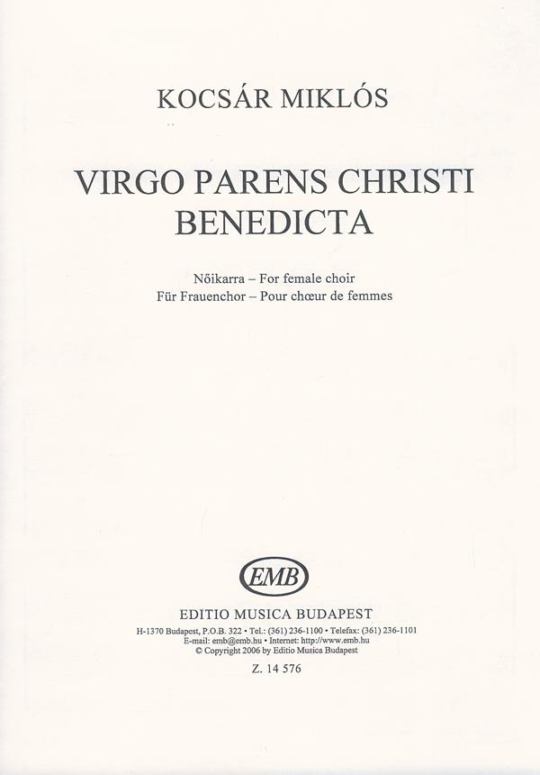 Virgo parens Christi benedicta für Frauenchor