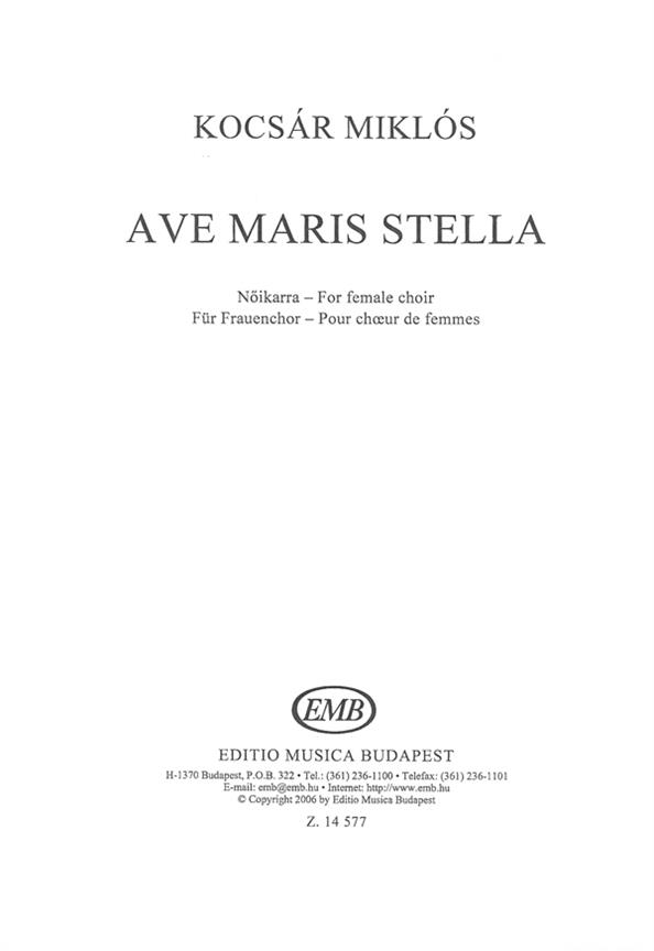 Ave maris stella for female choir