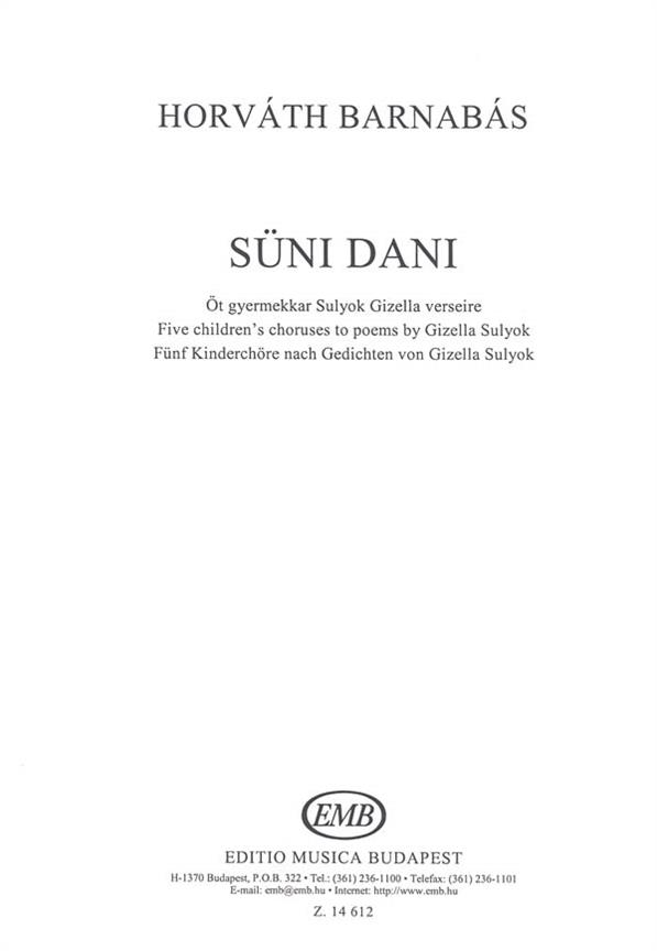 SÜNI DANI - Five childrens choruses to poems