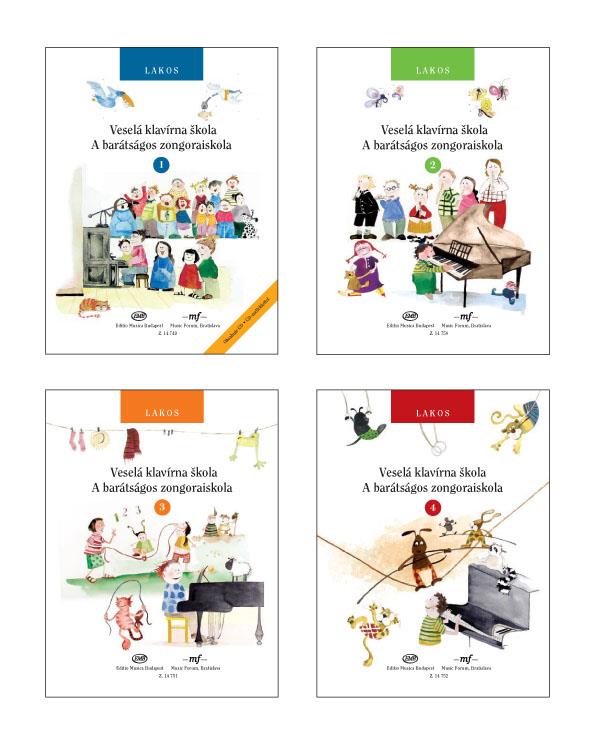 Veselá Klavírna Skola Vol 1-4 : (Slovak-Hungarian edition, with CD)