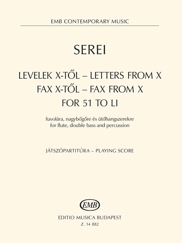 Letters from X, Fax from X, For 51 to LI