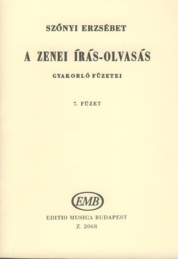 A zenei írás-olvasás gyakorló füzetei V7