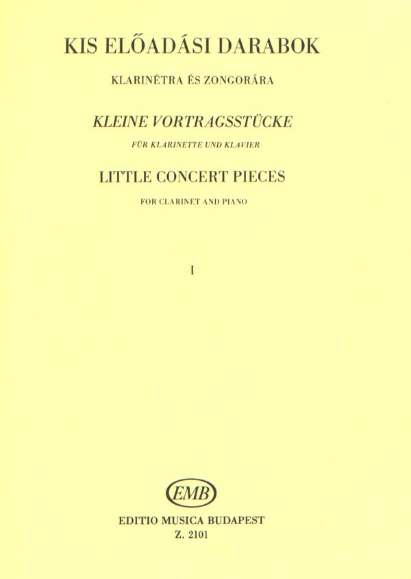 Kleine Vortragsstücke I Für Klarinette Und Klavie