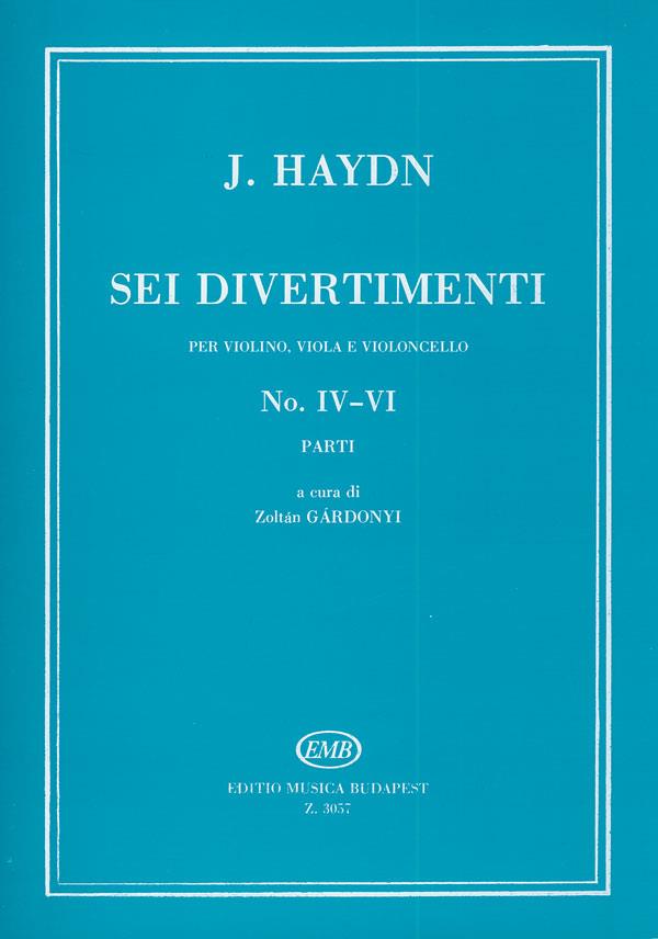 Sei divertimenti für Violine, Viola und Violonce : für Violine, Viola und Violoncello Nr. 4-6