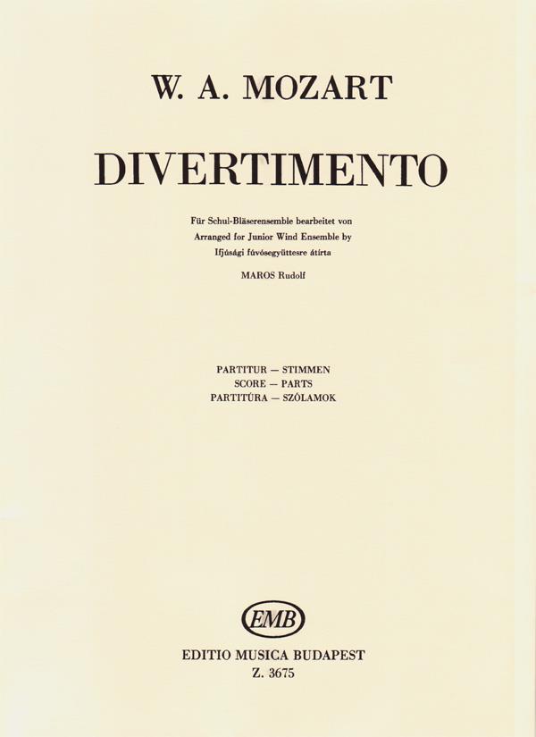 Divertimento (k.V. 207) für Schul-BläserensZle : für Flöte, Oboe, Klarinette, Horn und Fagott