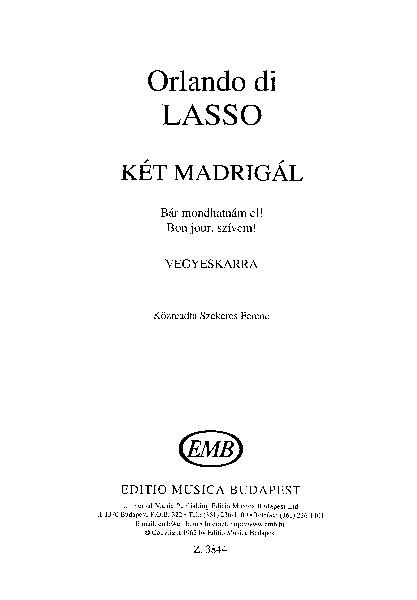 Two madrigals