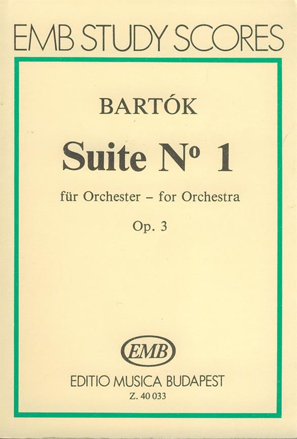 Suite Nr. 1 für Orchester op. 3