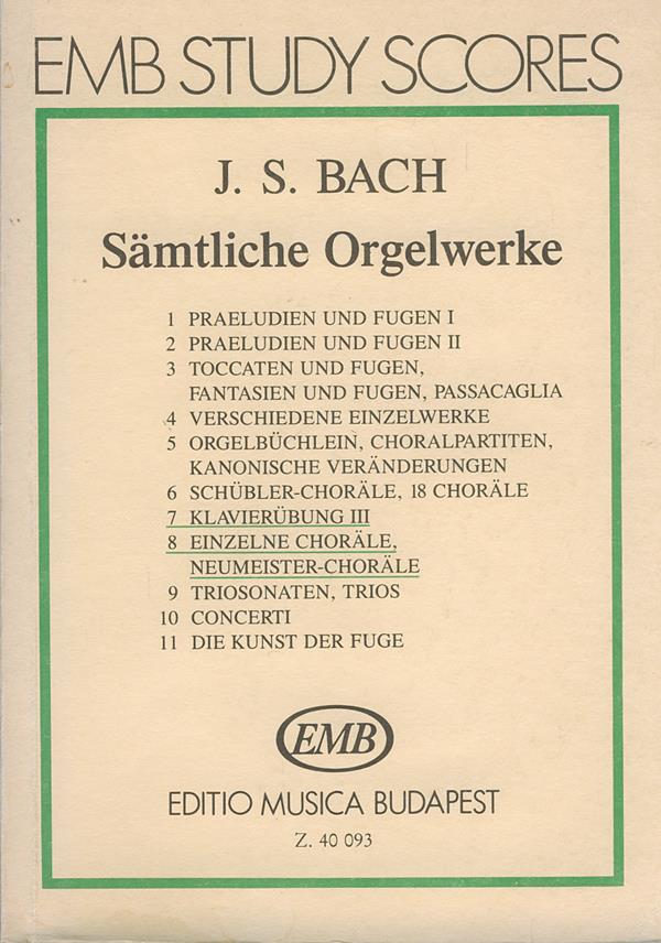 Sämtliche Orgelwerke IV Klavierübung III, Separat : Klavierübung III, Separate Chorales